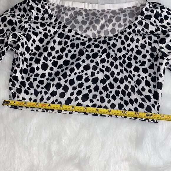 Dance Costume Latin Style Black/Red/White Animal Print Size Small - Picture 8 of 13